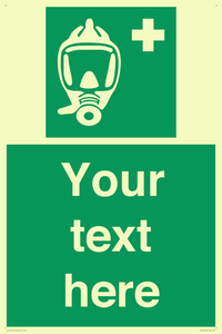 Custom sign safe condition Emergency escape breathing device